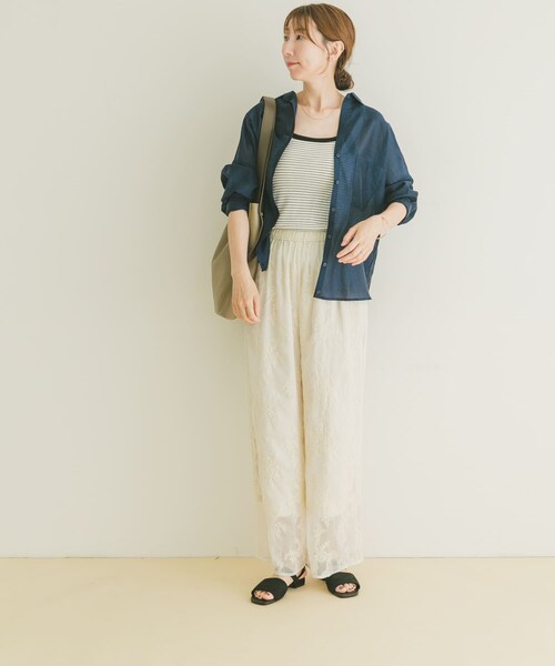 ITEMS URBANRESEARCH（アイテムズ アーバンリサーチ）の「シアーポケットスキッパーシャツ（シャツ/ブラウス・レディース・WHT/L.BLU/NVY・FREE）」の18枚目の写真