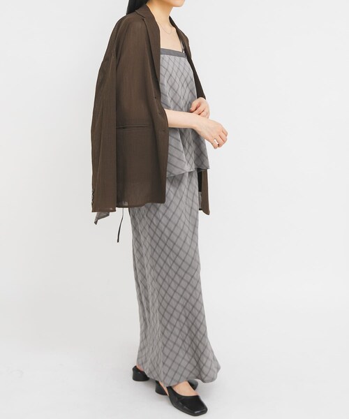 KBF（ケイビーエフ）の「マルチWAYキャミソールSETスカート（セットアップ・レディース・BLACK/GRAY/BEIGE・One）」の4枚目の写真