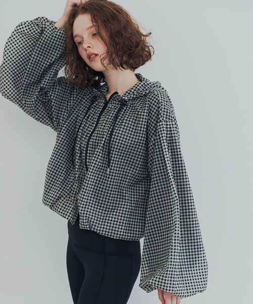 URBAN RESEARCH(アーバンリサーチ)の「『撥水』シアーバルーンブルゾン(ブルゾン・レディース・MINTGRAY/CHECK・Free)」の15枚目の写真