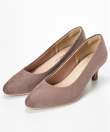 nissen | 【ゆったり幅広】ポインテッドトゥミドルヒールパンプス（低反発中敷）（ワイズ４Ｅ）(パンプス)