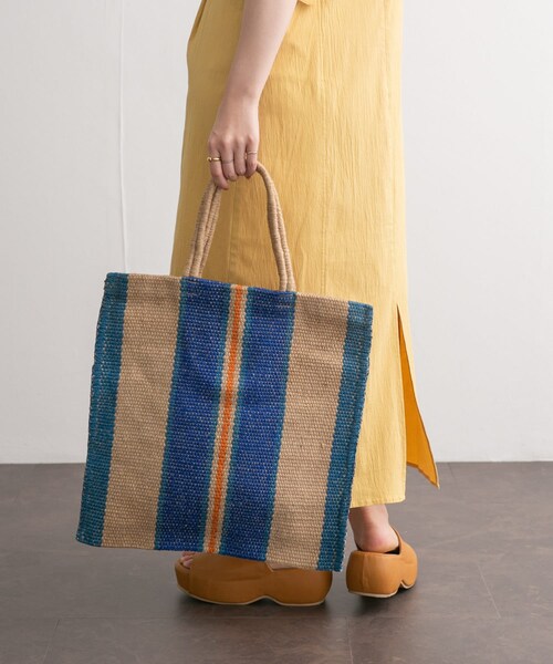 KBF（ケイビーエフ）の「MAISON BENGAL　NEW JUTE PORESH BAG（トートバッグ・レディース・ORANGE/ROYAL/BROWN・FREE）」の13枚目の写真