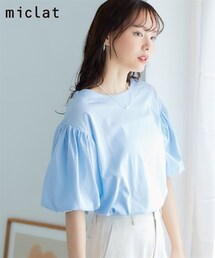 nissen | 大きいサイズ　ボリュームスリーブトップス miclat(Tシャツ/カットソー)