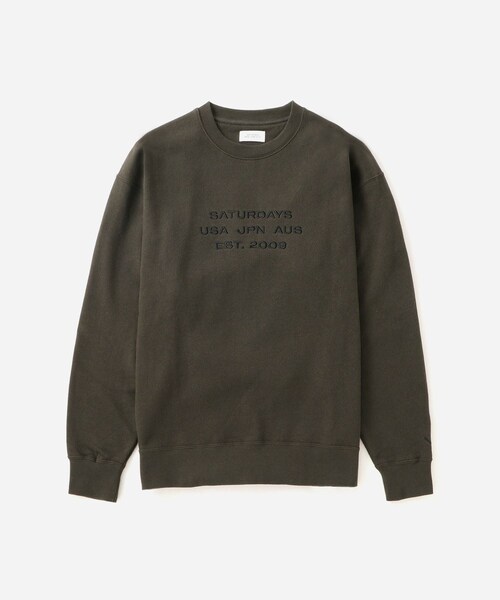 Saturdays NYC(サタデーズ ニューヨークシティ )の「Bowery Dobby Weave International Sweatshirt(スウェット・レディース・ブラック/オリーブ・L/M/S/XL/XS/XXL)」の19枚目の写真