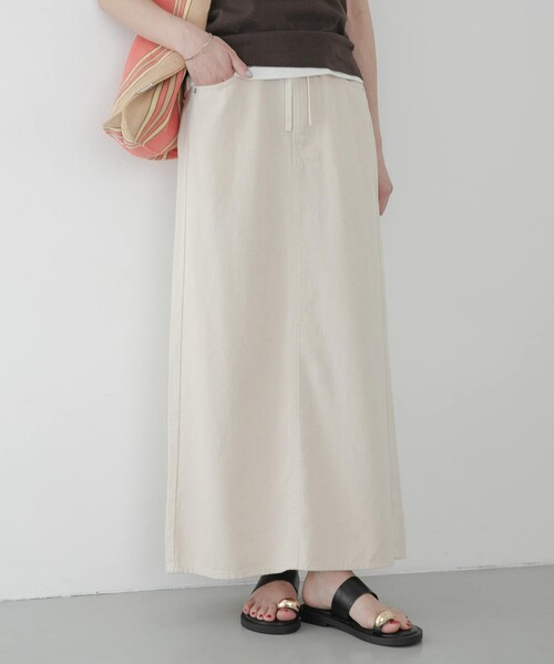 URBAN RESEARCH Sonny Label（アーバンリサーチサニーレーベル）の「ライトオンスIラインデニムスカート（デニムスカート・レディース・アイボリー/ライトインディゴ・36/38）」の3枚目の写真