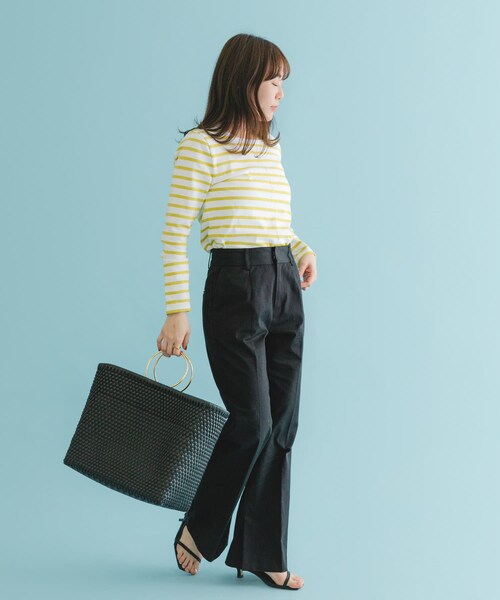 URBAN RESEARCH ROSSO（アーバンリサーチロッソ）の「セミフレアチノパンツ（チノパンツ・レディース・BLACK/IVORY/NAVY BLUE・36/38）」の16枚目の写真