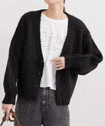 nissen | ふんわり起毛加工ジャガードＶネックカーディガン(ニット/セーター)