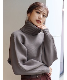 MURUA | BIGタートルニットプルオーバー(ニット/セーター)