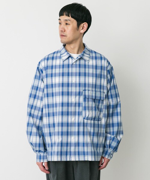 URBAN RESEARCH DOORS(アーバンリサーチドアーズ)の「Snow Peak Apparel FADE CHECK BREEZY SHIRTS(シャツ/ブラウス・メンズ・RED/LIGHT BLUE/GREIGE・M/L/XL)」の16枚目の写真