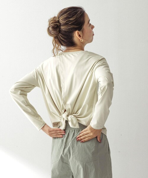 URBAN RESEARCH Sonny Label（アーバンリサーチサニーレーベル）の「SLAB　Backdesign Rashguard（その他トップス・レディース・ブラック/エクリュ/グレージュ・FREE）」の8枚目の写真