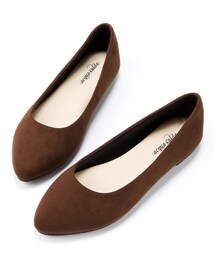 nissen | 【ゆったり幅広】やわらかフラットパンプス(低反発中敷)(ワイズ4E)(パンプス)