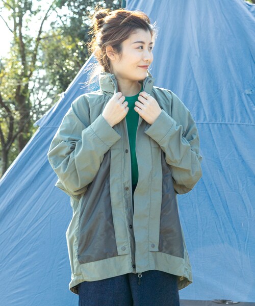 EKAL（エカル）の「別注ナイロンメッシュブルゾン（ブルゾン・レディース・BEIGE/F GREY・S/M）」の22枚目の写真