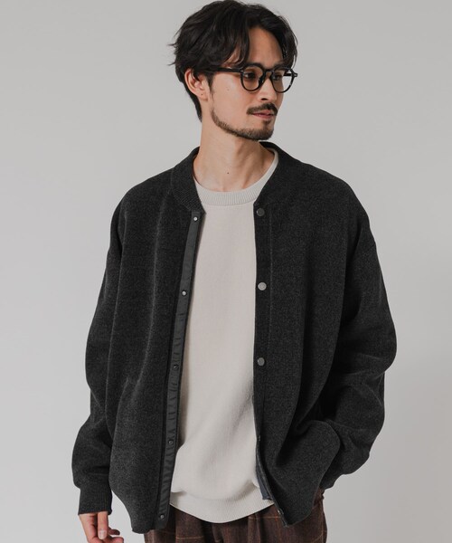 URBAN RESEARCH（アーバンリサーチ）の「モールニットカーディガン（カーディガン/ボレロ・メンズ・NAVY/CHARCOAL/KHAKI/BLACK・M/L）」の6枚目の写真