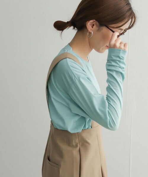 URBAN RESEARCH DOORS（アーバンリサーチドアーズ）の「『別注』unfil×DOORS　high twist cotton L/S t-shirts（Tシャツ/カットソー・レディース・別注l.blue/別注beige/別注orange・1）」の5枚目の写真