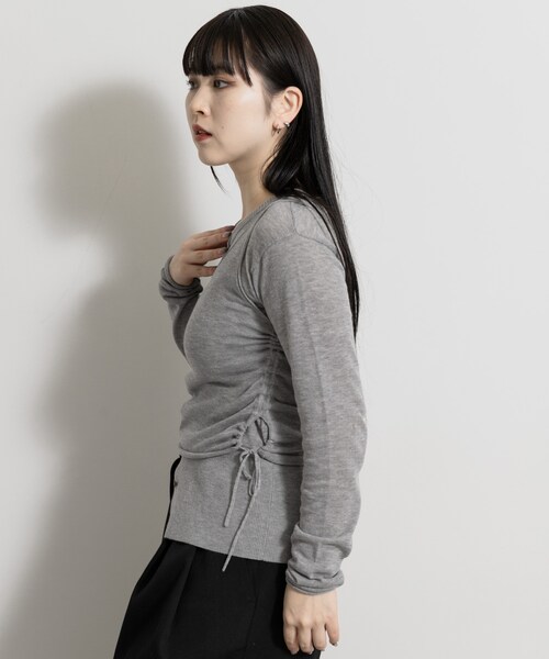 トップス two piece layered knit SLY | SHAGGY MIX ZIP UP KNIT トップス (ニット ) |SHEL'TTER WEBSTORE