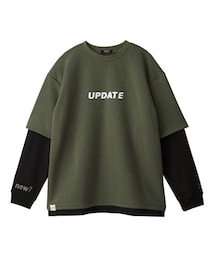 QUNTSTYLE | 裏シャギービッグシルエットフェイクレイヤードトレーナー（男の子・女の子）(スウェット)