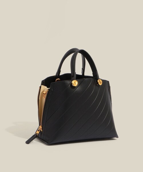 ROPE'（ロペ）の「【E'POR】【数量限定】 Y BAG Mini Emboss【超軽量】（ハンドバッグ・レディース・ブラック/ベージュ・F）」の3枚目の写真