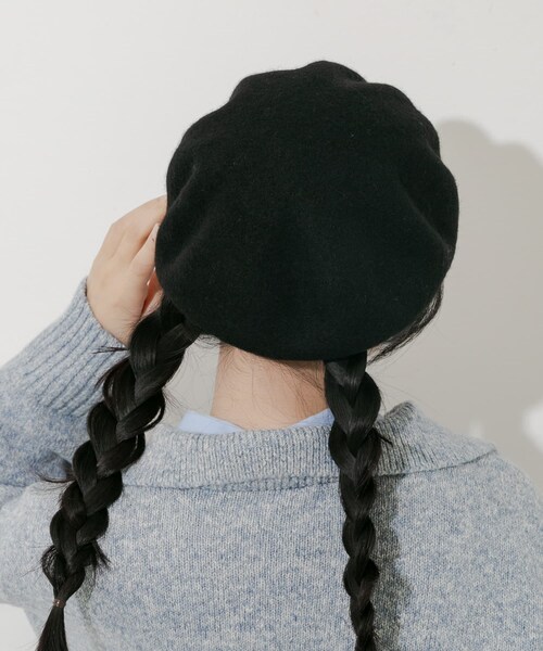 SMELLY（スメリー）の「シンプルバスクベレー（ハンチング/ベレー帽・レディース・IVO/GRY/BLK/RED・-）」の15枚目の写真