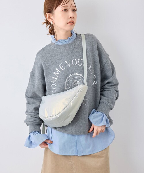 ROPE' PICNIC（ロペピクニック）の「【CONTOROL FREAK/コントロールフリーク別注カラー】ムーンバッグ（ショルダーバッグ・レディース・グリーン系/シルバー・F）」の8枚目の写真