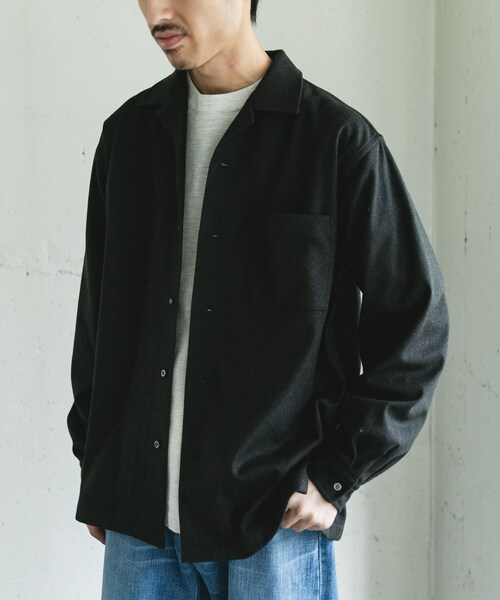 URBAN RESEARCH DOORS(アーバンリサーチドアーズ)の「ジャージメルトンオープンカラーシャツ(シャツ/ブラウス・メンズ・BLUE NAVY/CHARCOAL・M/L)」の18枚目の写真