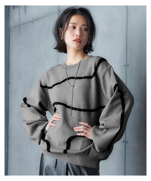 ニット セーター アート柄ジャガードニット 「Soiunique」 レディース アート柄ジャガードニット ［Soiunique］ 通販【ニッセン】