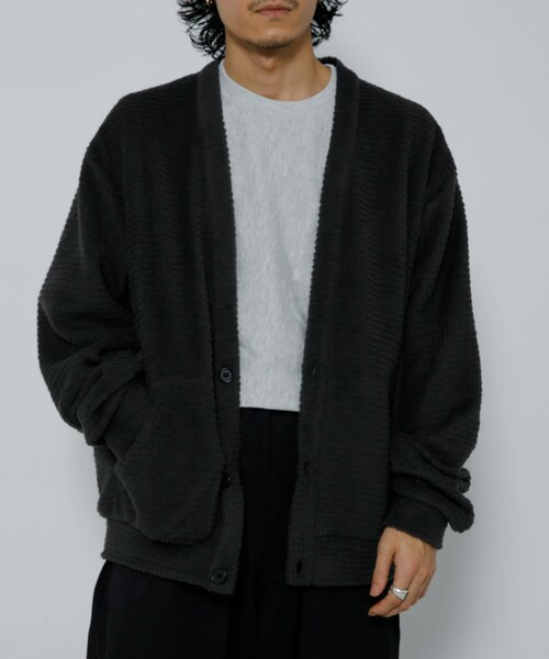 URBAN RESEARCH（アーバンリサーチ）の「Alpha cardigan（カーディガン/ボレロ・メンズ・gray/black・L/XL）」の7枚目の写真