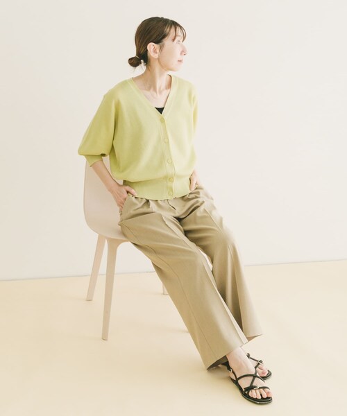 ITEMS URBANRESEARCH(アイテムズ アーバンリサーチ)の「Vネックハーフスリーブニットカーディガン(カーディガン/ボレロ・レディース・SILVER/BRN/L.YEL・Free)」の18枚目の写真