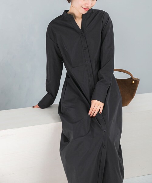 URBAN RESEARCH ROSSO（アーバンリサーチロッソ）の「ウォッシャブルウエストマークワンピース（ワンピース・レディース・IVORY/BLACK・Free）」の13枚目の写真