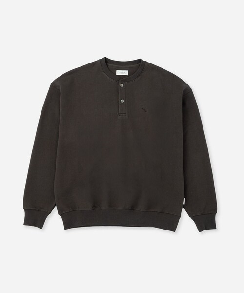 Saturdays NYC(サタデーズ ニューヨークシティ )の「Bowery Henley Neck Sweatshirt(スウェット・レディース・スミクロ/グレー・L/M/S/XL)」の8枚目の写真