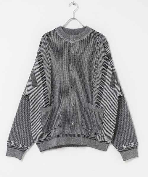 URBAN RESEARCH DOORS（アーバンリサーチドアーズ）の「YASHIKI　SHINRYO CARDIGAN（カーディガン/ボレロ・メンズ・BLACK/MIX GRAY/GREIGE・1/2）」の8枚目の写真