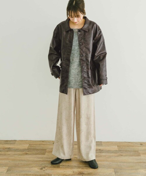 ITEMS URBANRESEARCH(アイテムズ アーバンリサーチ)の「カバーオールジャケット(カバーオール・レディース・BRN/BLK・FREE)」の13枚目の写真