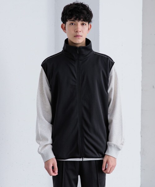SENSE OF PLACE by URBAN RESEARCH（センスオブプレイスバイアーバンリサーチ）の「トラックジャージラインベスト（ベスト・メンズ・BLACK/BROWN・M/L）」の5枚目の写真