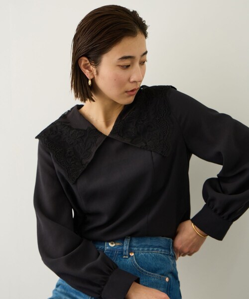 ROPE'(ロペ)の「レースカラーコンパクトブラウス/イージーケア(シャツ/ブラウス・レディース・ホワイト・F)」の19枚目の写真