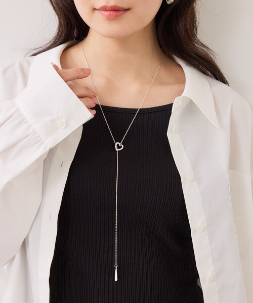 VIS(ビス)の「ハートポイントチェーンYネックレス(ネックレス・レディース・ゴールド/シルバー・F)」の21枚目の写真