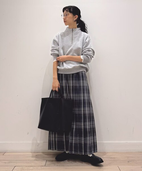 URBAN RESEARCH DOORS（アーバンリサーチドアーズ）の「『一部WEB限定カラー』チェックプリーツスカート（スカート・レディース・GRY×BLU/BRN×RED/MUS×NVY/GRN×YEL・S/M）」の9枚目の写真
