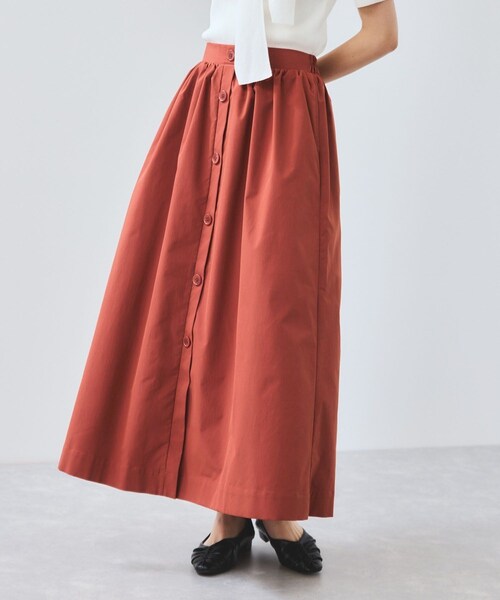 VIS（ビス）の「【WEB限定】フロントボタンフレアスカート（スカート・レディース・ブラック/ベージュ/オレンジ・F）」の11枚目の写真