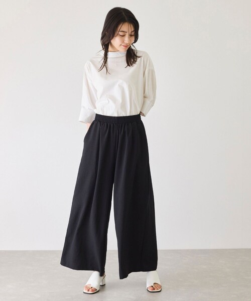 Jayro（ジャイロ）の「麻ライクパンツ（スラックス・レディース・ブラック/グレー/ブルー・F）」の8枚目の写真