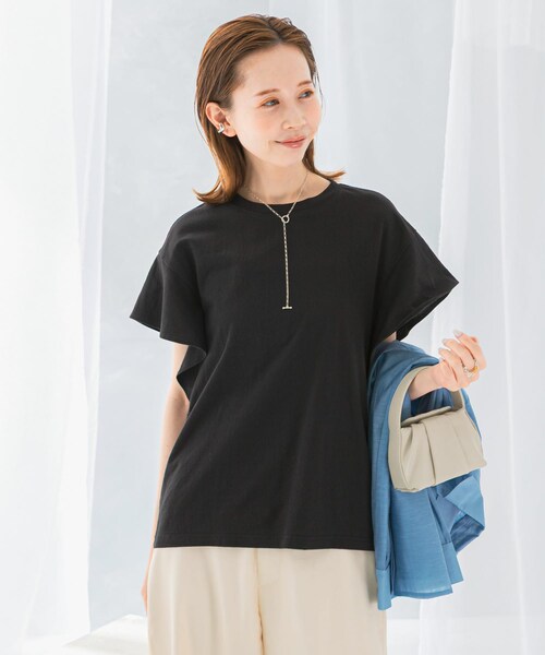 URBAN RESEARCH ROSSO（アーバンリサーチロッソ）の「UVカットフレアスリーブカットソー（Tシャツ/カットソー・レディース・black/white/blue・FREE）」の14枚目の写真