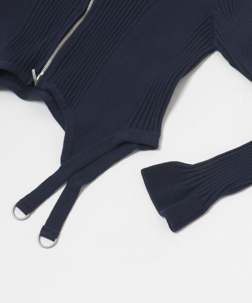 THE GOODLAND MARKET（ザグッドランドマーケット）の「cwtch　COTTON KNIT ZIPTOPS（カーディガン/ボレロ・レディース・IVORY/NAVY/ORANGE・FREE）」の16枚目の写真