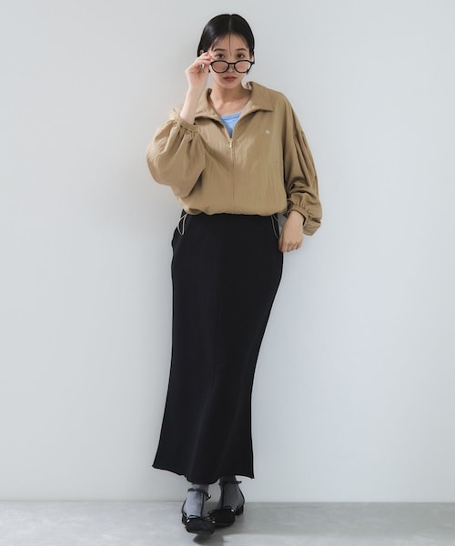 VIS(ビス)の「【POLO BCS】VIS別注スタンドネックバルーンブルゾン/WEB限定(ブルゾン・レディース・ブラック/ベージュ・F)」の8枚目の写真