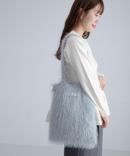 URBAN RESEARCH Sonny Label（アーバンリサーチサニーレーベル）の「シャギートートバッグ（トートバッグ・レディース・クリーム/ブルーグレー/ブラック・one）」の18枚目の写真