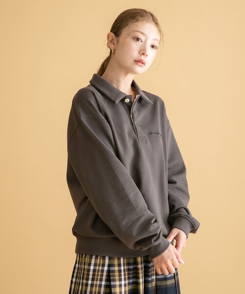URBAN RESEARCH Sonny Label（アーバンリサーチサニーレーベル）の「GEM SPORTSWEAR　スウェットポロシャツ（スウェット・レディース・ブラウン/オートミール/チャコール・M/L）」の19枚目の写真