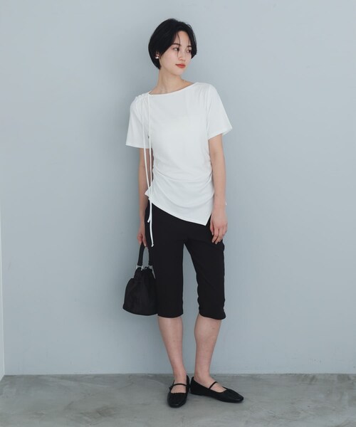SENSE OF PLACE by URBAN RESEARCH(センスオブプレイスバイアーバンリサーチ)の「『抗菌/消臭』ギャザーフラットパンプス(パンプス・レディース・BLACK/IVORY・S/M/L)」の16枚目の写真