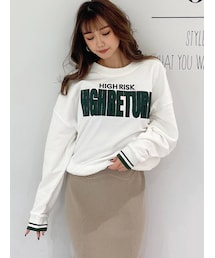 GYDA | HIGHRISK HIGHRETURNバイカラーリブ スウェットTOPS(スウェット)