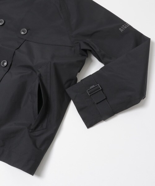 THE GOODLAND MARKET（ザグッドランドマーケット）の「AIGLE　ゴアテックス 2レイヤー ショートトレンチコート（ステンカラーコート・レディース・CASHMERE/NOIR・36/38）」の5枚目の写真