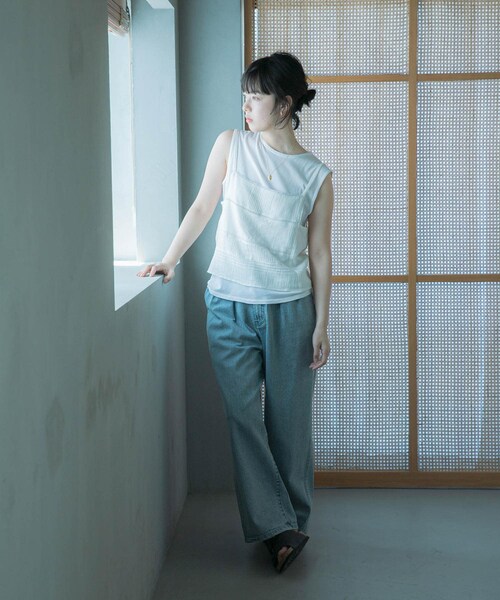 URBAN RESEARCH DOORS（アーバンリサーチドアーズ）の「『別注』olu’ment×DOORS　コットンモス刺繍キャミソール（キャミソール・レディース・IVORY・one）」の10枚目の写真