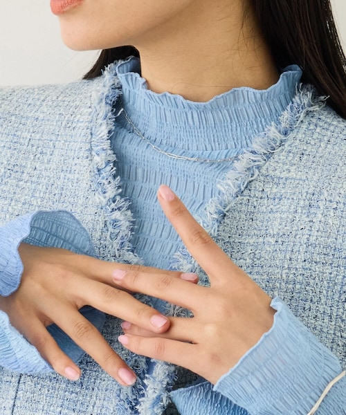 ROPE'（ロペ）の「ツイードVネックジレ（ベスト・レディース・キナリ系/サックス・F）」の15枚目の写真