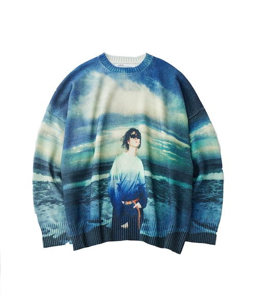 DAIRIKU/ダイリク】18SS Photo Pullover Knit(Night)