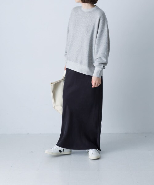 かぐれ（カグレ）の「『2サイズ展開』キュプラバイアススカート（スカート・レディース・NAVY/BLACK・0/1）」の10枚目の写真