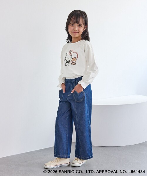 ROPE' PICNIC(ロペピクニック)の「【KIDS/キッズ】【ROPE' PICNIC×ハローキティ】スパンコールロングスリーブTシャツ(Tシャツ/カットソー・キッズ・ホワイト系/ピンク・L/M/S)」の15枚目の写真