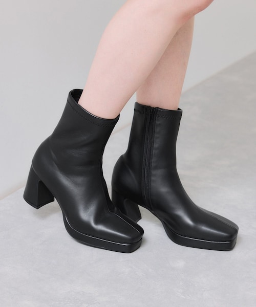 VIS（ビス）の「ストームストレッチショートブーツ（ブーツ・レディース・ブラック/ベージュ系・M/S）」の2枚目の写真